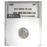 1963 Dime PR70 DCAM LISTS $200 IN 69 DC