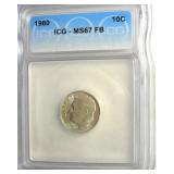 1960 Dime ICG MS67 FB LISTS $425