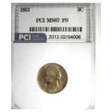 1957 Nickel MS67 FS LISTS $3500