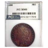 1896 Morgan PCI MS65 Amazing Color