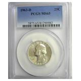1963-D Quarter PCGS MS65