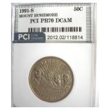 1991-S 50c Mount Rushmore PCI PR70 DCAM