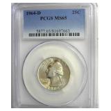 1964-D Quarter PCGS MS65