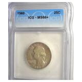 1960 Quarter ICG MS66+ LISTS $150
