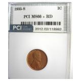 1935-S Cent MS66+ RD LISTS $1300