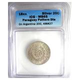 18XX Silver 20C ICG MS65 Pattern Die
