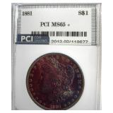 1881 Morgan MS65+ LISTS $725