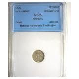 1770 Pfennig NNC MS65 Nurnberg German States