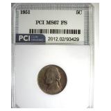 1951 Nickel MS67 FS LISTS $7500