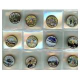 Colorized Kennedy Half Dollars 12pcs