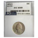 1976-S Silver Quarter MS69 LISTS $9250