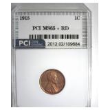 1915 Cent MS65+ RD LISTS $1050