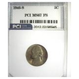 1946-S Nickel MS67 FS LISTS $7000