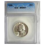 1959 Quarter ICG MS66+ LISTS $360