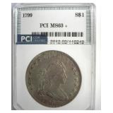 1799 Draped $1 MS63+ LISTS $75000