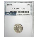 1940-S Dime MS67+ FB LISTS $750