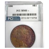 1896 Morgan PCI MS65+ Beautiful Color
