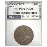 2001-P 50c US Capitol PR70 DCAM LISTS $3150