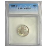 1956-D Dime ICG MS67+ LISTS $150