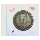 1918 50 Cents F Newfoundland