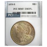 1878-S Morgan MS67 DMPL LIST $27500 IN 66 DMPL
