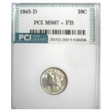 1942-D Dime MS67+ FB LISTS $385