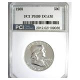 1958 Franklin PR69 DCAM LISTS $21500 IN 68+DC