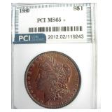 1880 Morgan MS65+ LISTS $950
