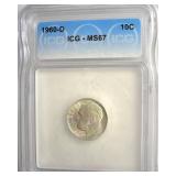 1960-D Dime ICG MS67