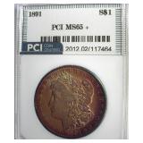 1891 Morgan MS65+ LISTS $4500