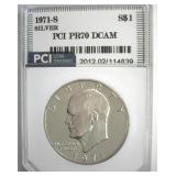 1971-S Silver Ike PR70 DCAM LISTS $475