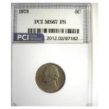 1973 Nickel MS67 FS LISTS $2750