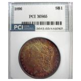 1896 Morgan PCI MS65 Impressive Color
