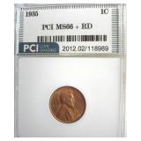 1935 Cent PCI MS66+ RD