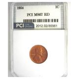 1954 Cent MS67 RD LISTS $11500