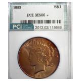 1923 Peace MS66+ LISTS $900