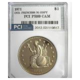 1871 Dollar PCI PR69 CAM Indian Princess Ni Copy