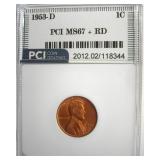1953-D Cent MS67+ RD LISTS $6750