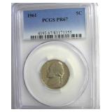 1961 Nickel PCGS PR67