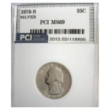 1976-S Silver Quarter MS69 LISTS $9250
