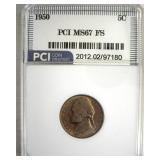 1950 Nickel MS67 FS LISTS $3250