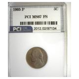 1993-P Nickel MS67 FS LISTS $2350
