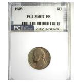 1958 Nickel MS67 FS LISTS $11000 IN 66+ FS