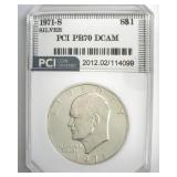 1971-S Silver Ike PR70 DCAM LISTS $475