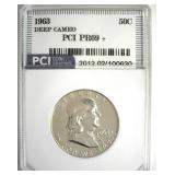 1963 Franklin PR69+ DCAM LISTS $5000 IN 69 DC