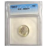 1960-D Dime ICG MS67+ LISTS $450