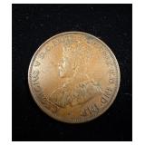 1933 Penny XF+ Australia Rare Grade