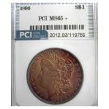 1896 Morgan PCI MS65+ Fantastic Color