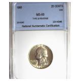 1960 Type B Quarter MS66 LISTS FOR $175