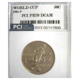 1994-P 50c World Cup PR70 DCAM LISTS $225